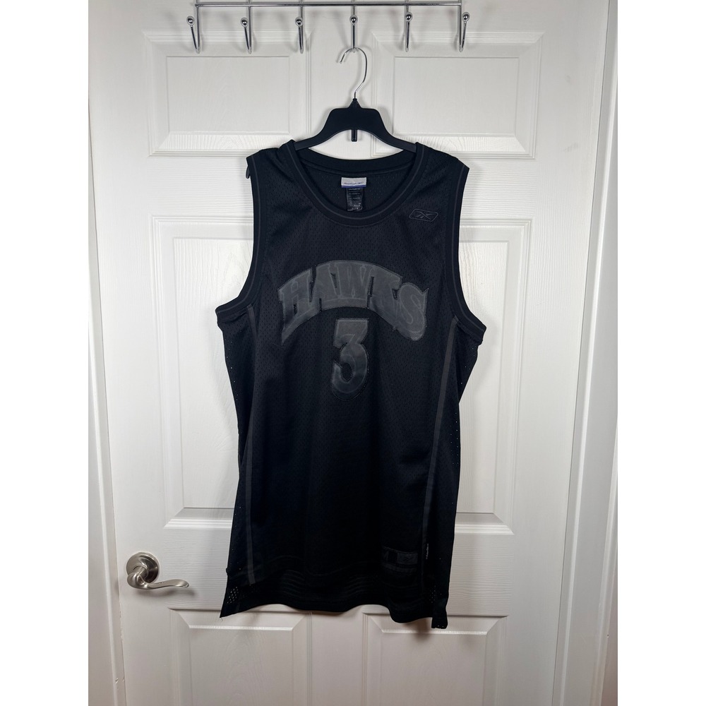 Reebok NBA Atlanta Hawks Al Harrington 3 Blackout Jersey Mens Medium 7117A 05
